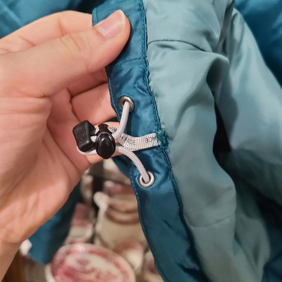 The North Face Series 550 Down Fill Puffer Jacket Teal Size Large - Flawed - Picture 5 of 16
